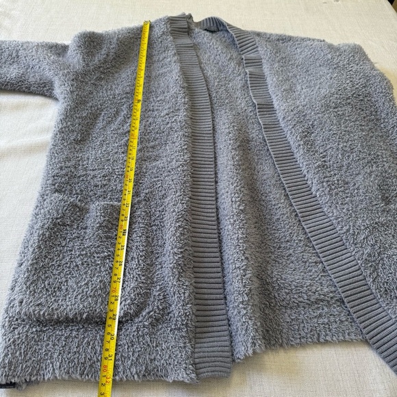 Barefoot Dreams CozyChic Open Front Sherpa Cardigan Sweater Lavender Womens XL - Picture 7 of 9